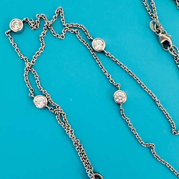 BRIGHTON ~ Long Necklace w/Crystals Silver Compass Pendant Blue Small Stone - Picture 4 of 9